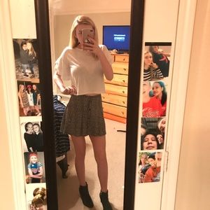 H&M black and white flower skirt